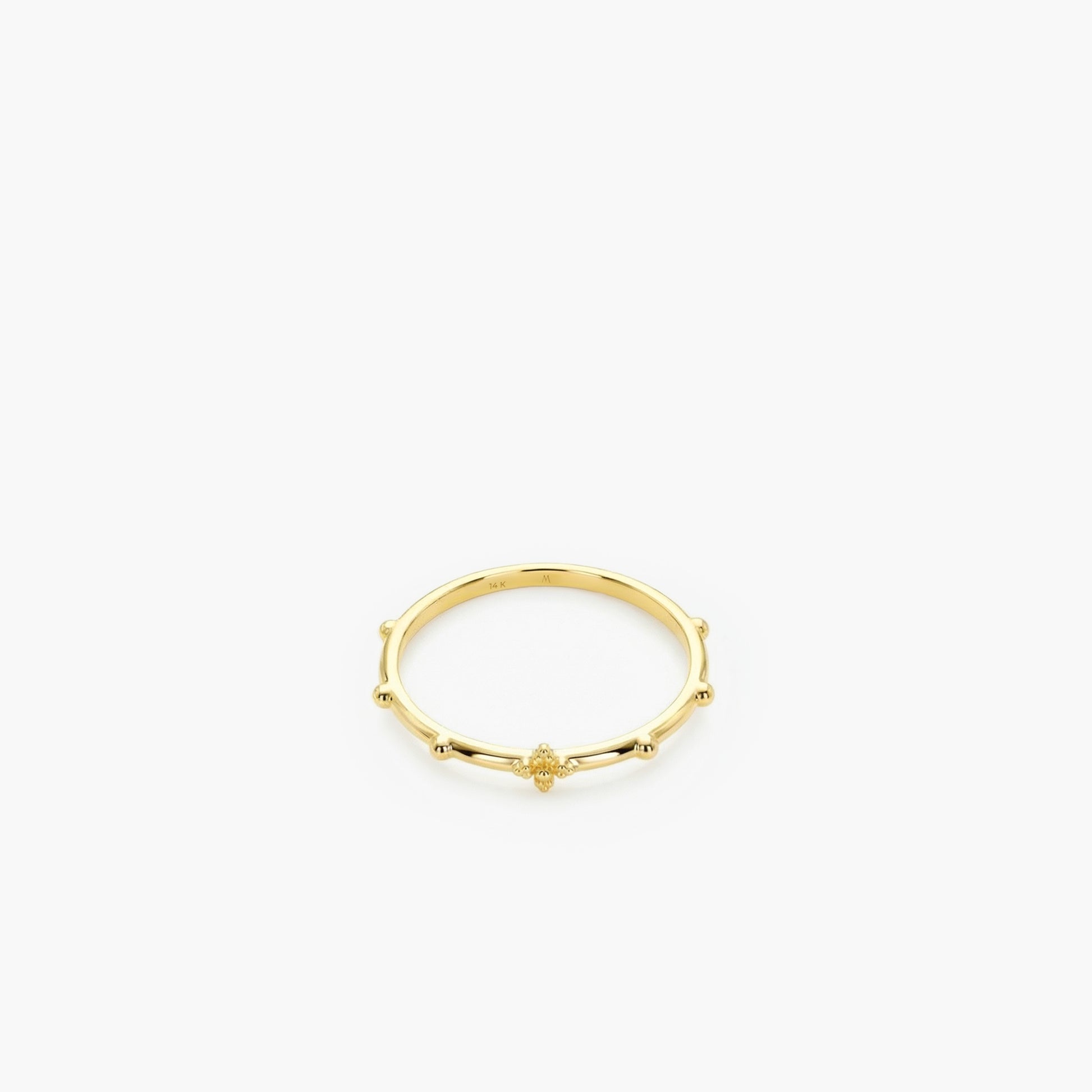 Beaded Ring | 14K Solid Gold