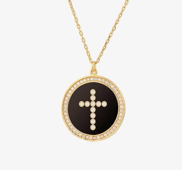 Cross Coin Necklace | 18K Gold Vermeil