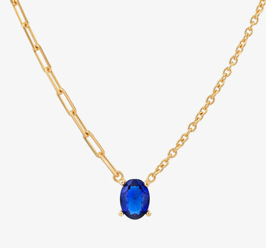 Blue Stone Necklace | 18K Gold Vermeil