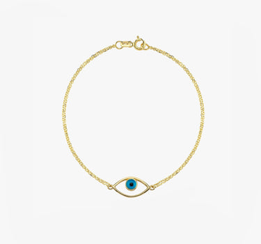 Bracelet with Evil Eye | 14K Solid Gold Mionza