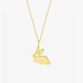 Bunny Necklace | 14K Solid Gold - Mionza Jewelry-14k solid gold, 16th birthday gift, animal jewelry, animal necklace, bunny bracelet, bunny earrings, bunny jewelry, bunny necklace, gift for her, gold bunny necklace, happy valentines day, rabbit pendant, valentine gift