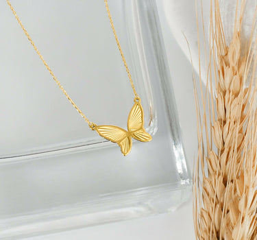 Butterfly Necklace | 14K Solid Gold