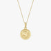 Capricorn Zodiac Necklace | 14K Solid Gold - Mionza Jewelry-astrology necklace, birthday gift, capricorn necklace, capricorn pendant, capricorn zodiac, celestial necklace, custom necklace, disc zodiac necklace, gift for her, gold coin necklace, gold zodiac necklace, zodiac necklace, zodiac pendant