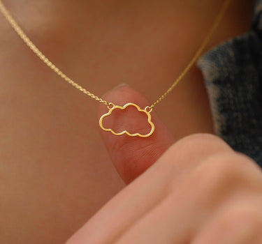 Cloud Necklace | 14K Solid Gold