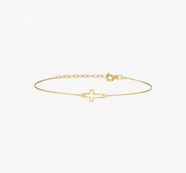 Cross Bracelets for Women | 14K Solid Gold Mionza