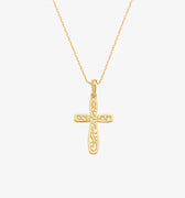 Cross Necklace | 14K Solid Gold - Mionza Jewelry-14k gold cross, 14k gold necklace, Christmas Gift, communion gift, dainty gold cross, gold cross necklace, jesus necklace, jewelry for mother, necklace for mom, necklace for women, religious necklace, rose gold necklace, Small Cross Necklace, tiny cross necklace