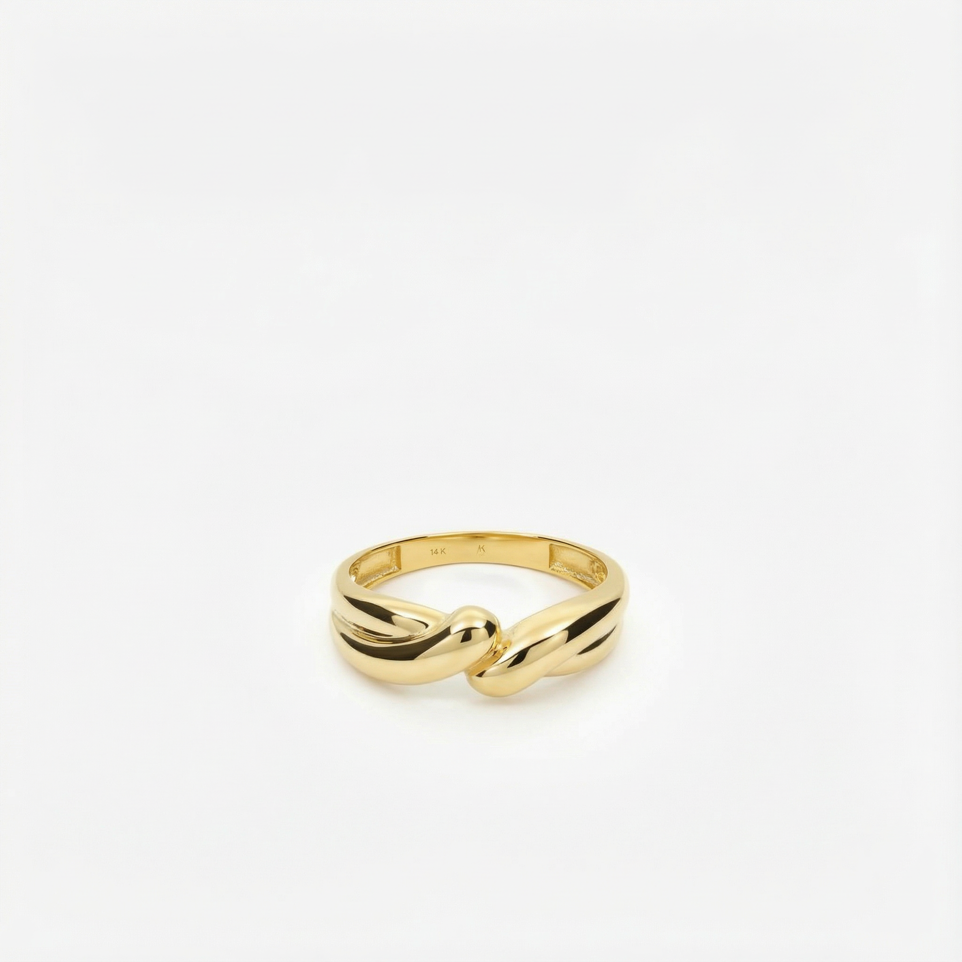 Crossover Twist Ring | 14K Solid Gold