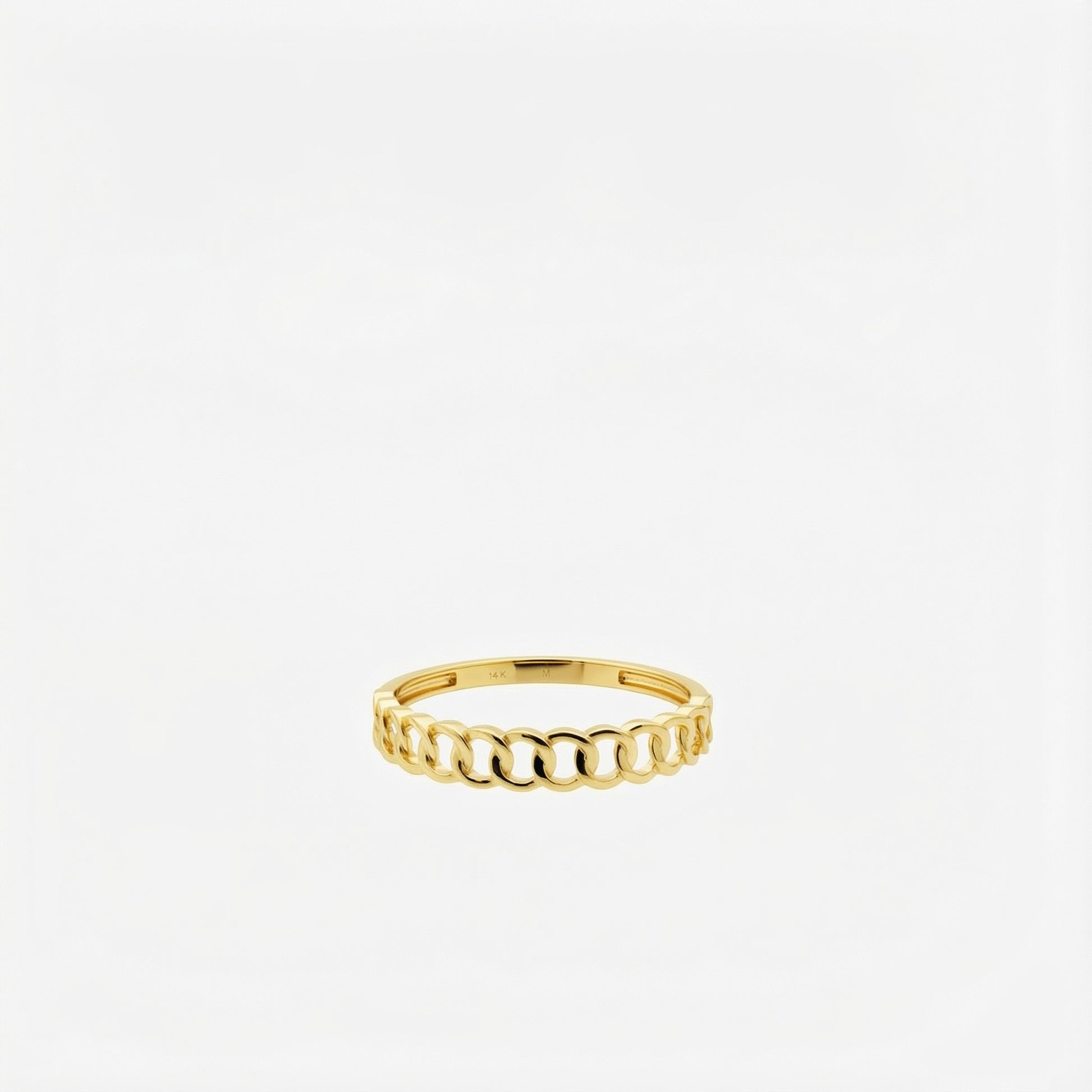 Curb Chain Ring | 14K Solid Gold