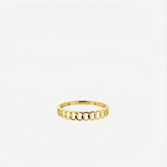 Curb Chain Ring | 14K Solid Gold