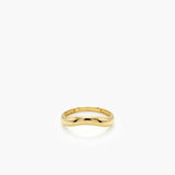 Curved Stacking Ring | 14K Solid Gold