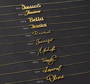 Personalized Necklace with Name | 14K Solid Gold