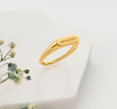 Custom Spotify Code Ring | 14K Solid Gold Mionza