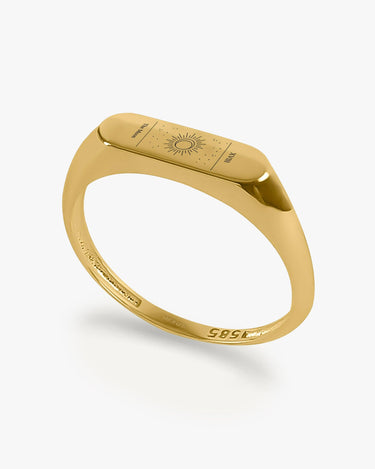 Custom Tarot Card Ring | 14K Solid Gold Mionza