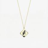Custom Portrait Necklace | 14K Solid Gold