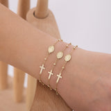 St. Monica Catholic Medal Bracelet | 14K Solid Gold