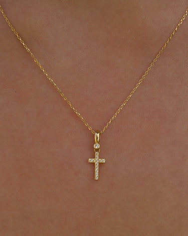 Tiny Cross Necklace | 14K Solid Gold - Mionza Jewelry-1 year old girl gift, Baby Girl Cross, Baptism Gift for Her, Christening Gifts, Christian Necklace, Confirmation Gift, Cross Name Necklace, Cross Necklace Gold, Gift Cross Necklace, Name Cross Necklace, Old English Cross, small cross necklace, Tiny Cross Necklace
