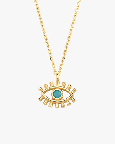 Gold Evil Eye Necklace | 14K Solid Gold - Mionza Jewelry-Chocker Necklace, Evil Eye Charm, Evil Eye Jewelry, Evil Eye Necklace, Evil Eye Pendant, Eye Shaped Necklace, Gold Evil Eye, gold evil eye necklace, Hamsa Necklace, Nazar Necklace, Protection Necklace, Tiny Evil Eye, Turkish Evil Eye