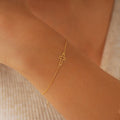 Cross Bracelets for Women | 14K Solid Gold - Mionza Jewelry-14k Gold Bracelet, baby baptism gift, baptisim gift girl, baptism gift boy, Charm cross bracelet, Cross bracelet, cross sideways, Crucifix Bracelets, first birthday gift, Gift for son, gold cross bracelet, Gold Dainty Bracelet, tiny cross, Tiny Cross Bracelet