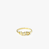Dainty Three Star Ring | 14K Solid Gold