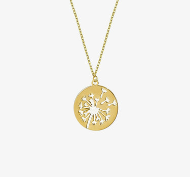 Dandelion Necklace | 14K Solid Gold Mionza