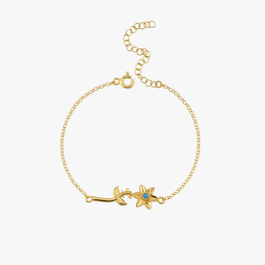 December Birth Flower Bracelet | 18K Gold Vermeil