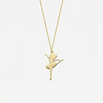 Diamond Ballet Necklace in 14K Solid Gold