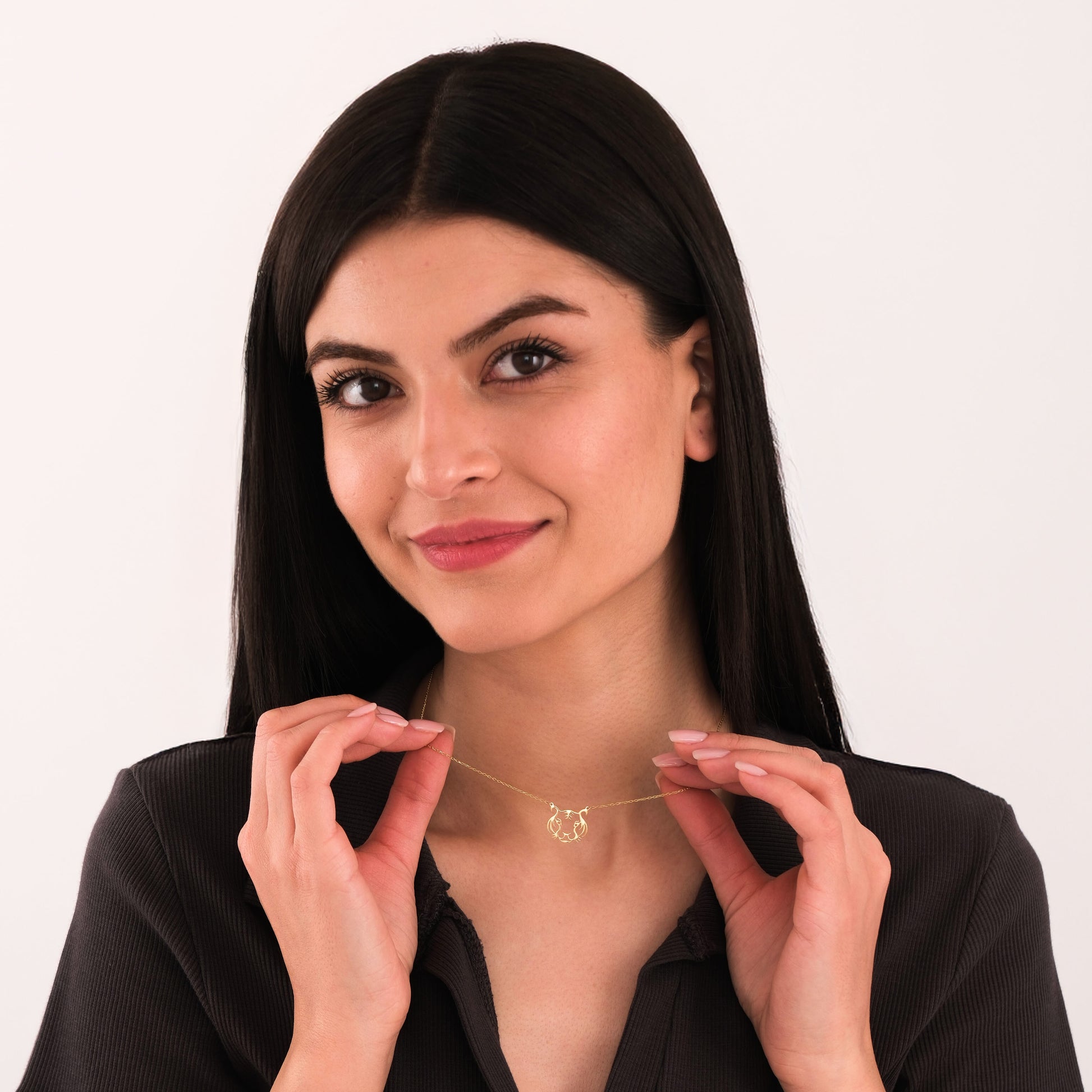 Tiger Charm Necklace | 14K Solid Gold