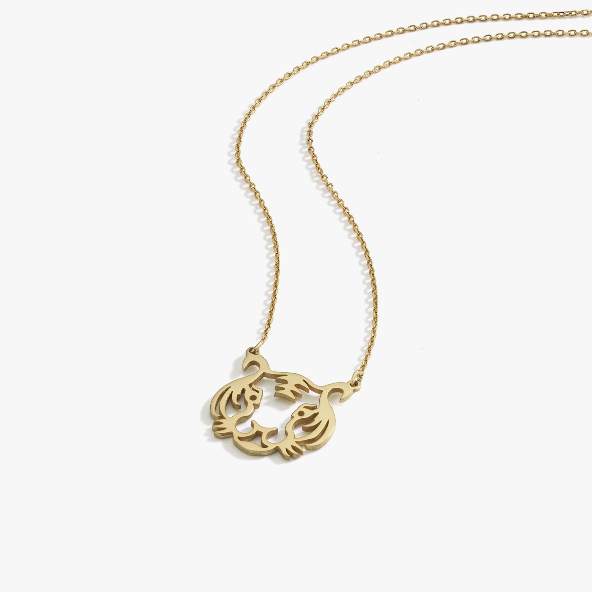 Tiger Charm Necklace | 14K Solid Gold