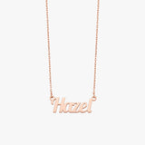 Lobster Name Necklace - Rose Silver