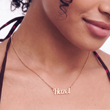 Lobster Name Necklace - Rose Silver
