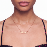 Lobster Name Necklace - Rose Silver