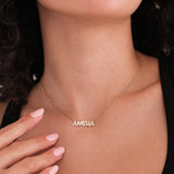 Statement Name Necklace | 14K Solid Gold