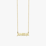 Statement Name Necklace | 14K Solid Gold