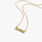 Statement Name Necklace | 14K Solid Gold
