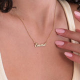 Custom Statement Name Necklace | 14K Gold Plated