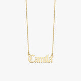 Cloister Name Necklace - Solid Gold