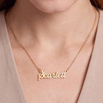 Thirsty Name Necklace - Solid Gold