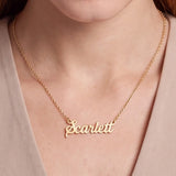 Thirsty Name Necklace - Solid Gold