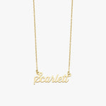 Thirsty Name Necklace - Solid Gold