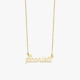 Thirsty Name Necklace - Solid Gold
