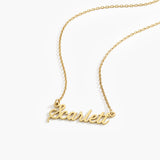 Thirsty Name Necklace - Solid Gold