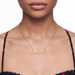 Lobster Name Necklace - Solid Gold