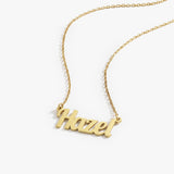 Lobster Name Necklace - Solid Gold