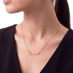 Classic Script Name Necklace - Solid Gold