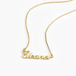 Classic Script Name Necklace - Solid Gold
