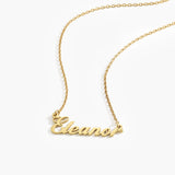 Classic Script Name Necklace - Solid Gold