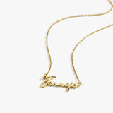 Signature Name Necklace | 14K Solid Gold