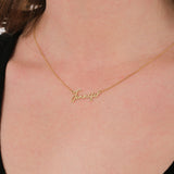Signature Name Necklace | 14K Solid Gold