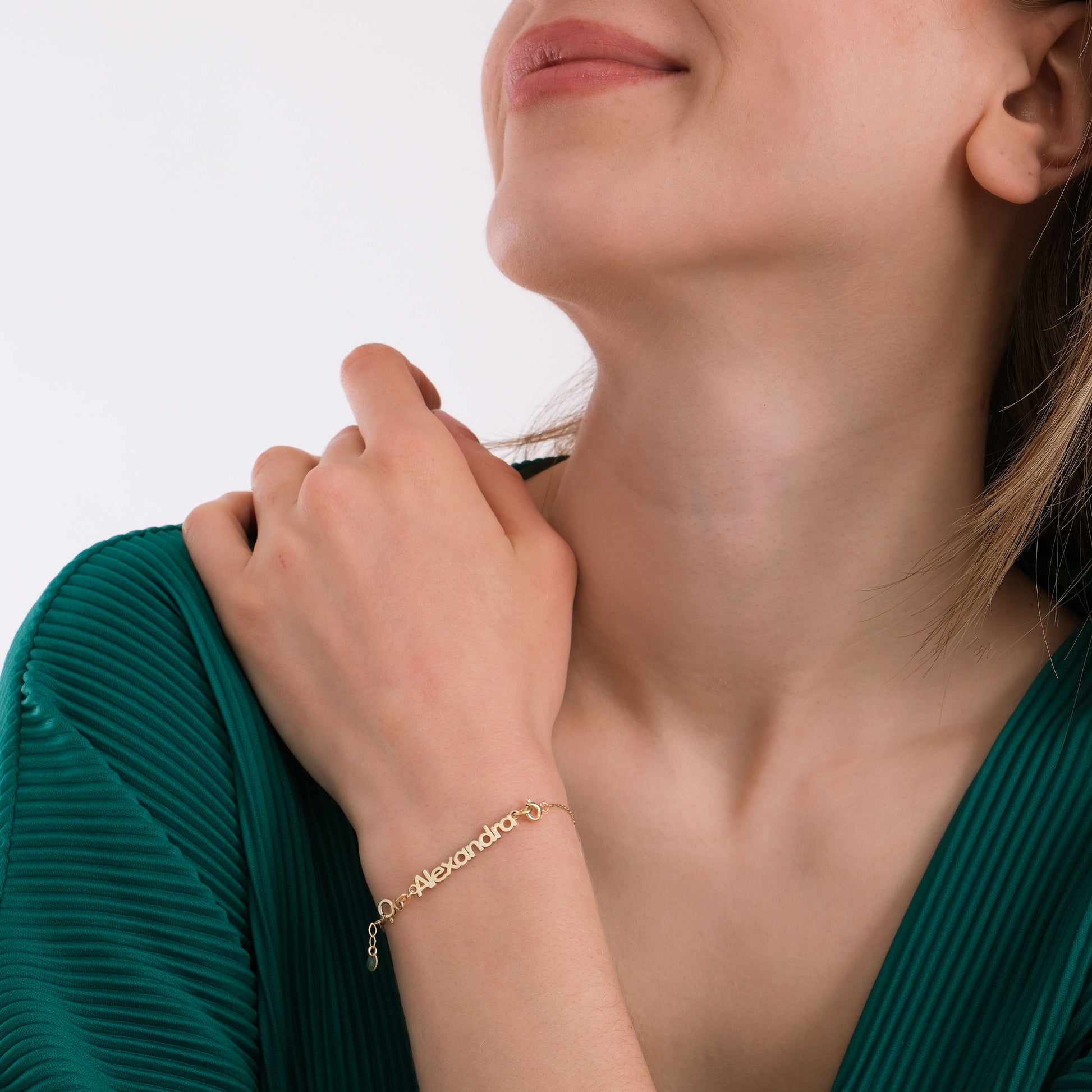 Personalized Name Tag Necklace Extender | 14K Solid Gold