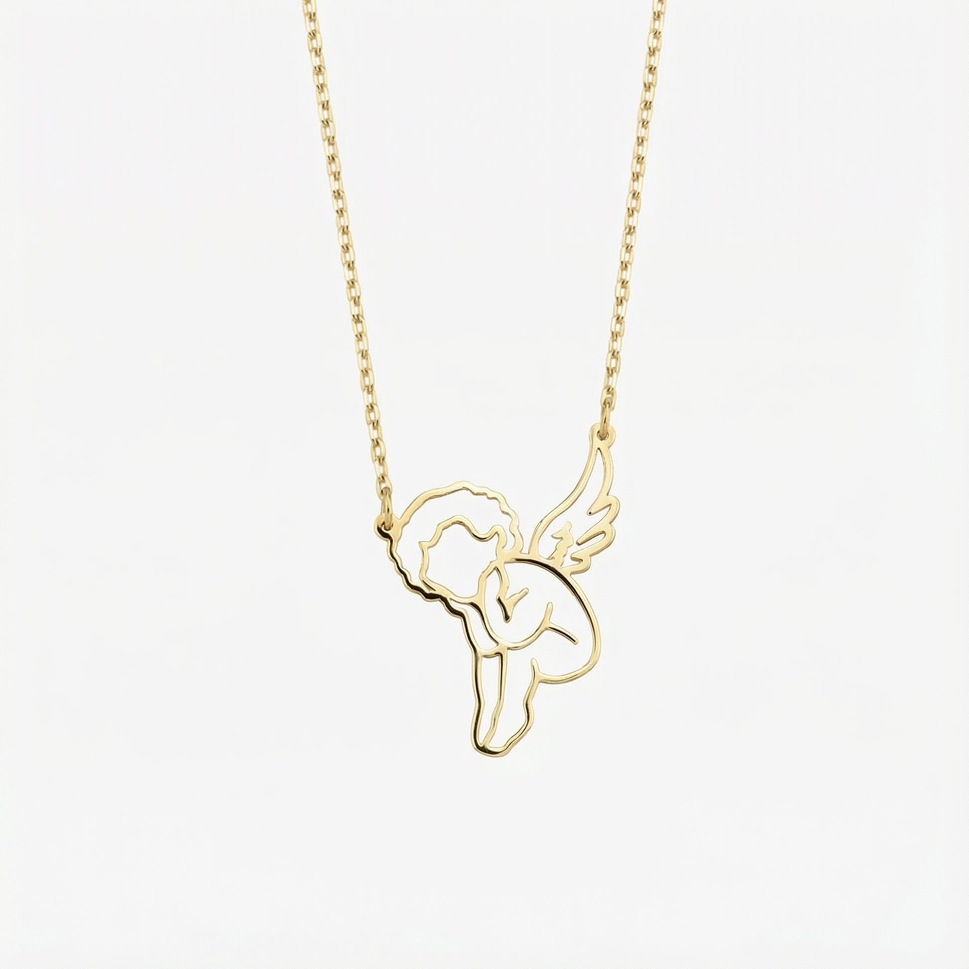 Angel Necklace | 14K Solid Gold